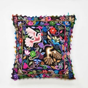 Daysi flower Motif Alpaca Blend Cushion Cover , "blooming flowers"