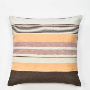 Hand Woven alpaca blend Cushion Cover, "lines"